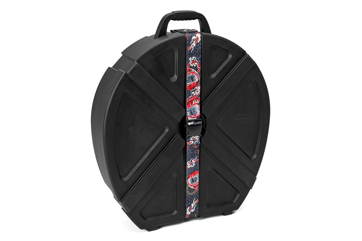 22" BLACK Cymbal Hard Case with wheels for Cymbals & Round Drum Shield (DARUMA22-01A)