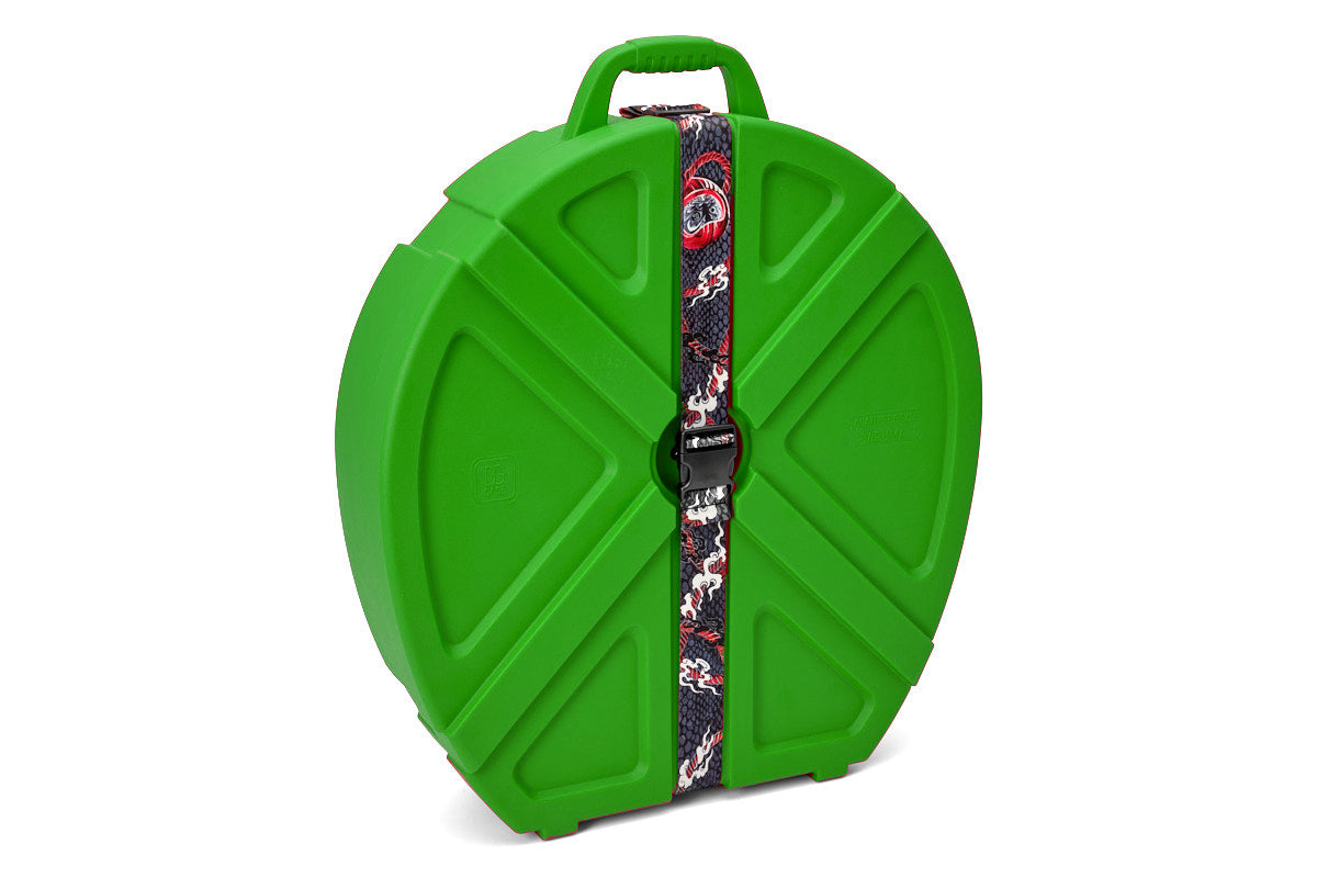 24" GREEN Cymbal Hard Case with wheels for Cymbals & Round Drum Shield (DARUMA24-01A)